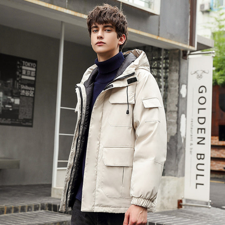 Herren wetterfeste Utility-Jacke mit Kapuze und Taschen Mirla-Eva Jonsson