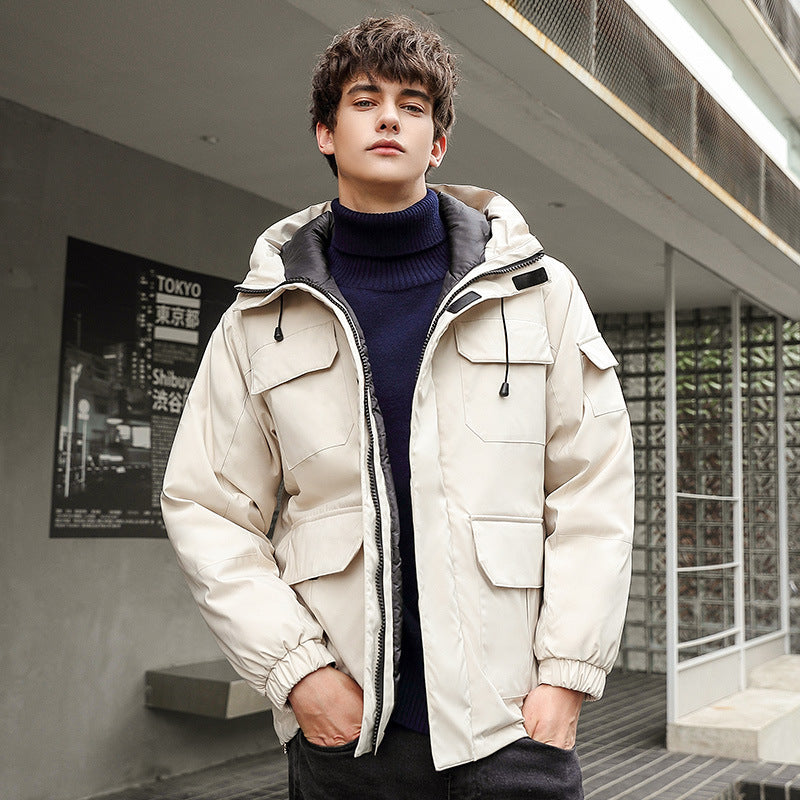 Herren wetterfeste Utility-Jacke mit Kapuze und Taschen Mirla-Eva Jonsson