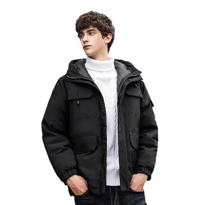 Herren wetterfeste Utility-Jacke mit Kapuze und Taschen Mirla-Eva Jonsson