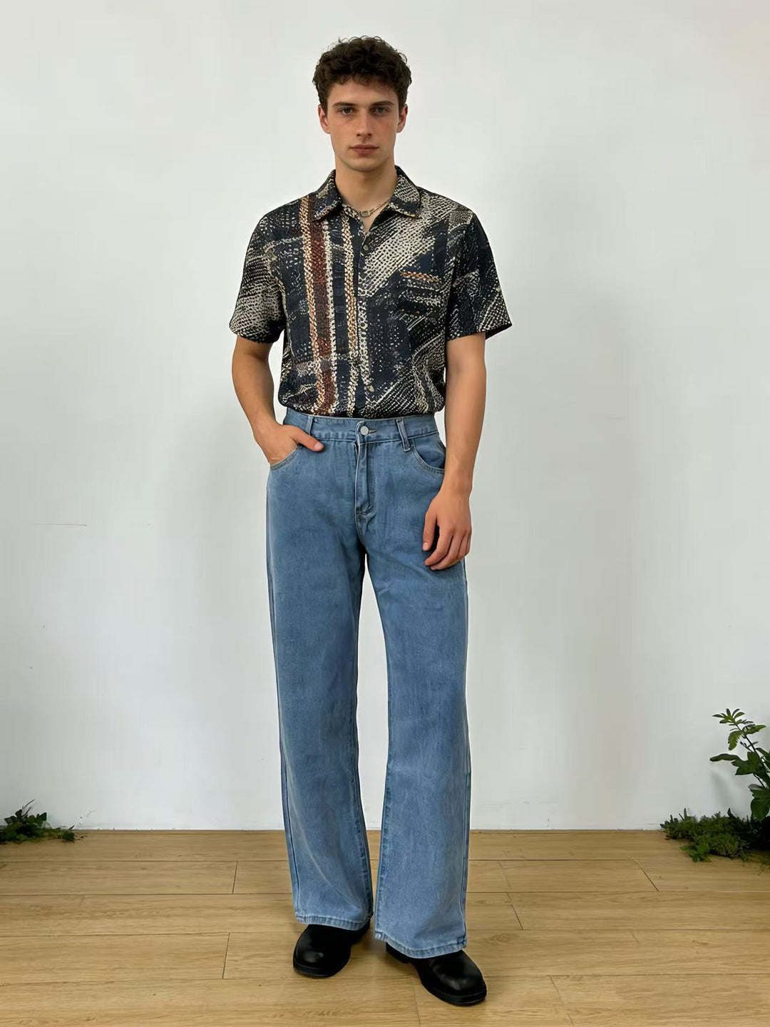Herrens Cargo Jeans med praktiska fickor och avslappnad skärning Mirla-Eva Jonsson