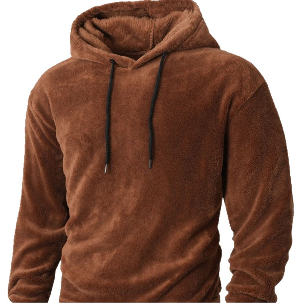 Herrens Krämig Fleece-Hoodie med dragsko Mirla-Eva Jonsson
