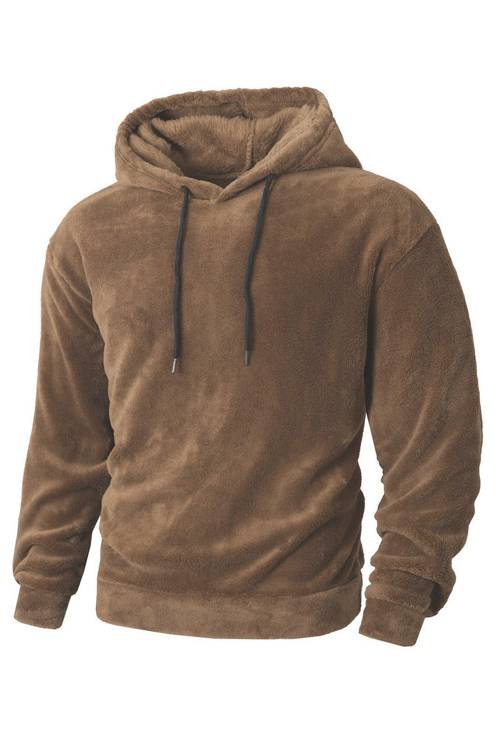 Herrens Krämig Fleece-Hoodie med dragsko Mirla-Eva Jonsson