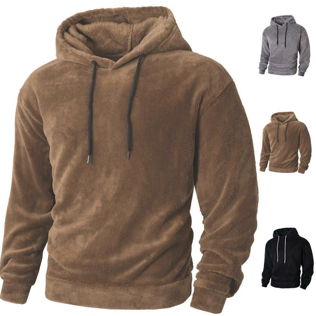 Herrens Krämig Fleece-Hoodie med dragsko Mirla-Eva Jonsson