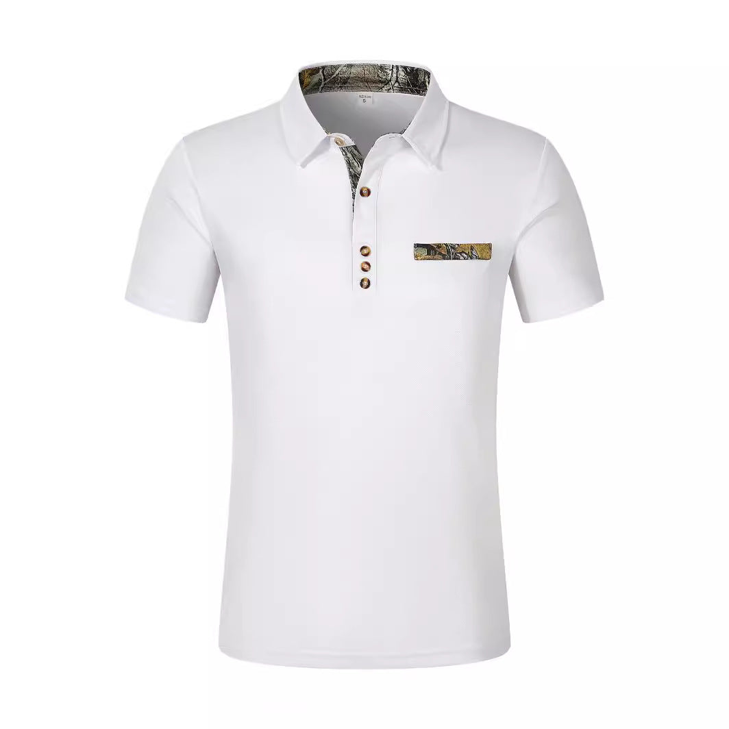 Herrens Poloshirt med stilig krage och modernt bröstfickdesign Mirla-Eva Jonsson