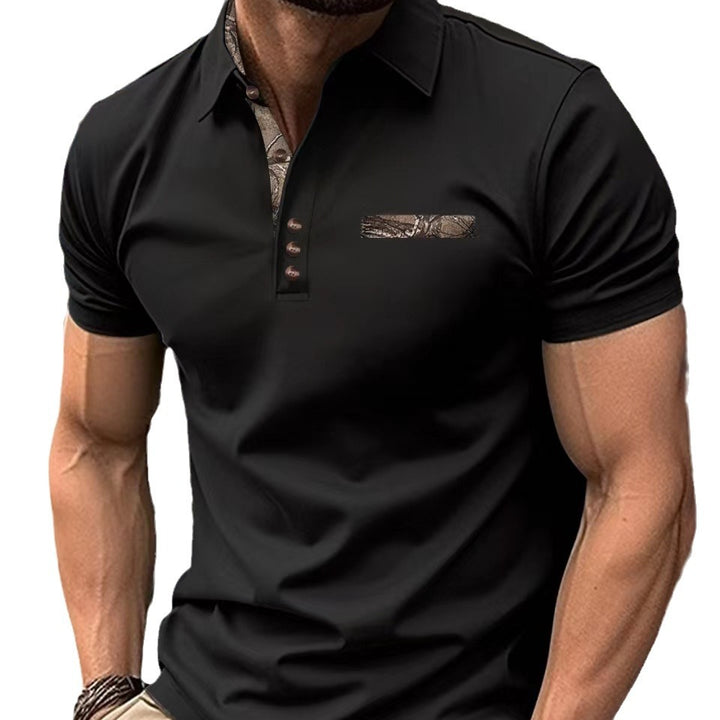 Herrens Poloshirt med stilig krage och modernt bröstfickdesign Mirla-Eva Jonsson
