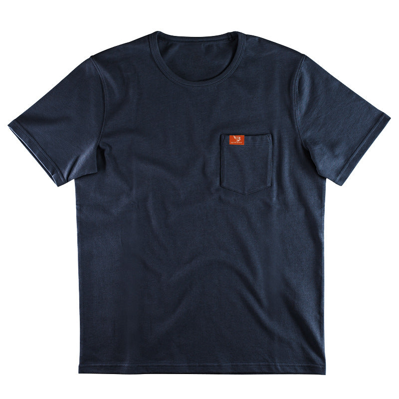 Herrens Premium Rundhals T-shirt med bröstficka Mirla-Eva Jonsson