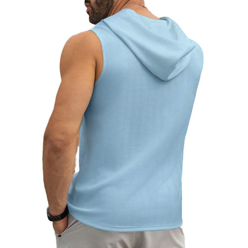 Herrens ärmlös huvtröja med snörning Mirla-Eva Jonsson