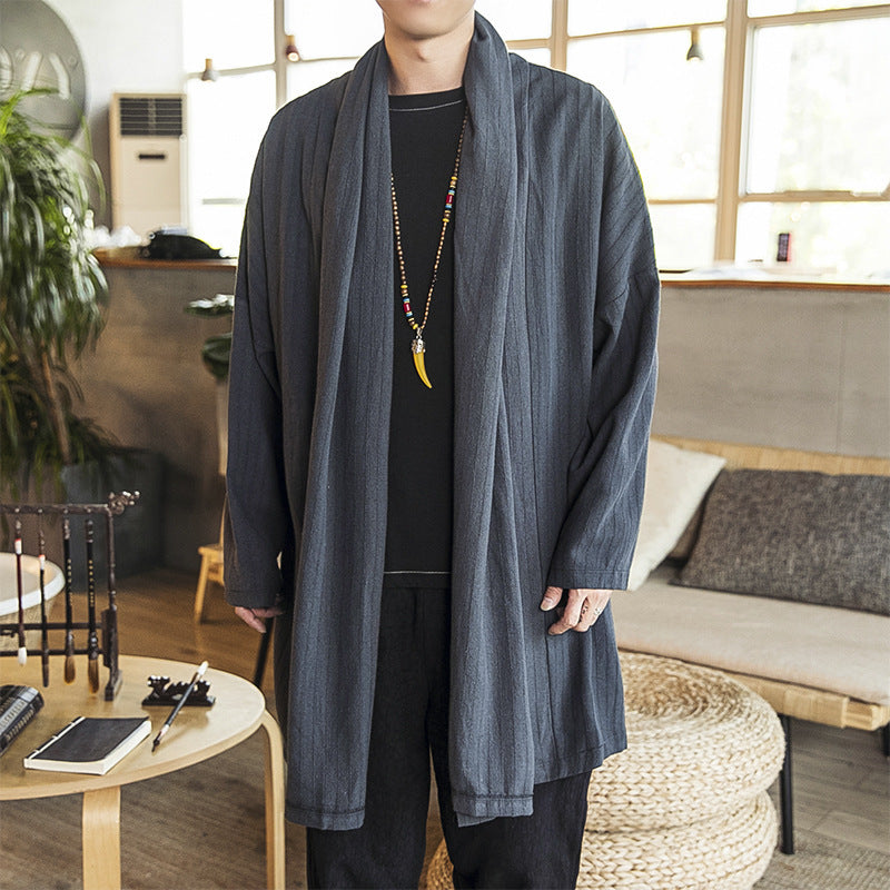 Herrens avslappnad Kimono-jacka med elegant snitt och mjukt tyg Eva Jonsson-Eva Jonsson