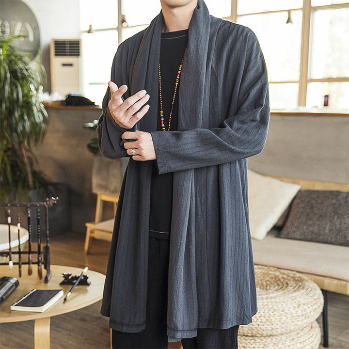 Herrens avslappnad Kimono-jacka med elegant snitt och mjukt tyg Mirla-Eva Jonsson