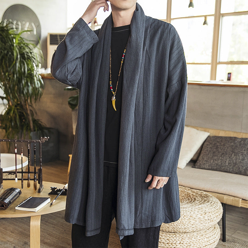 Herrens avslappnad Kimono-jacka med elegant snitt och mjukt tyg Mirla-Eva Jonsson