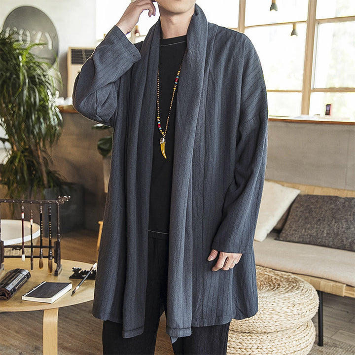 Herrens avslappnad Kimono-jacka med elegant snitt och mjukt tyg Mirla-Eva Jonsson