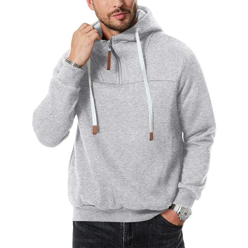 Herrens avslappnad hoodie med högkvalitativ dragkedja och strukturerad tyg Eva Jonsson-Eva Jonsson