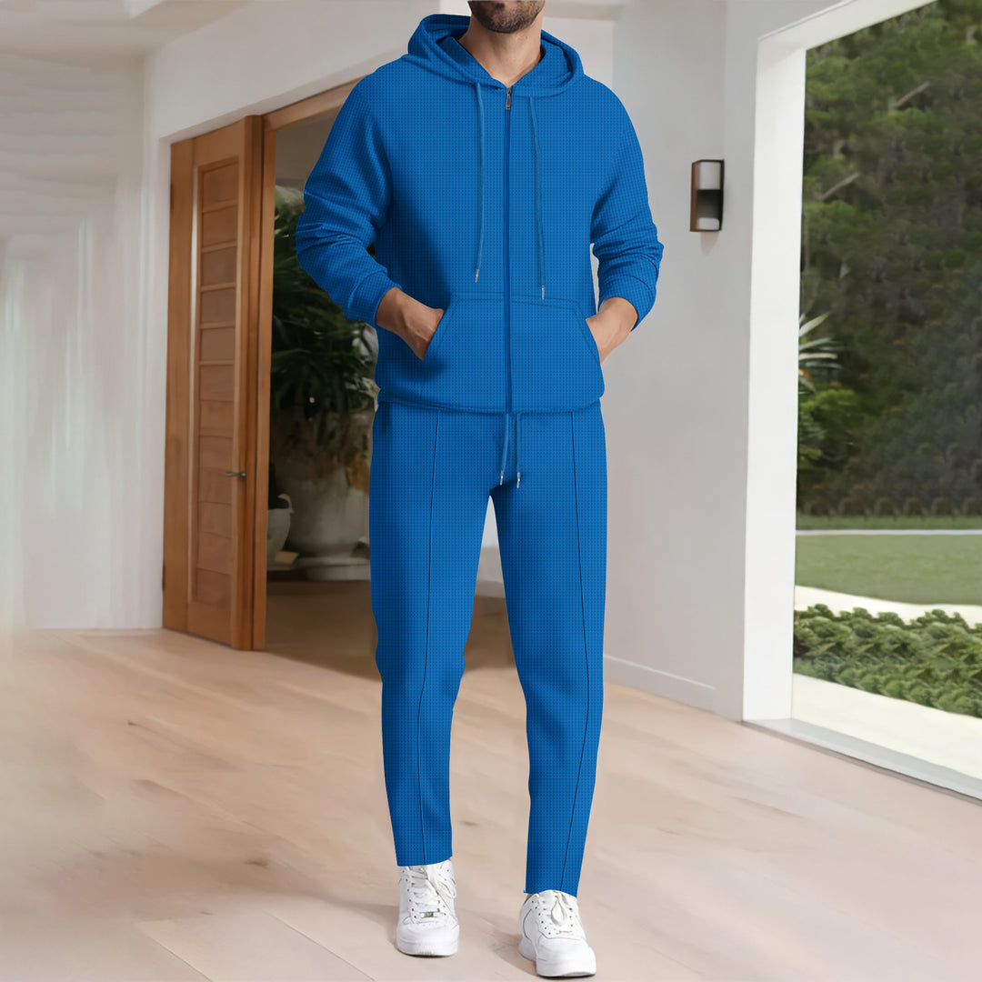 Herrens avslappnad hoodie-set med funktionell design och praktiska fickor Mirla-Eva Jonsson
