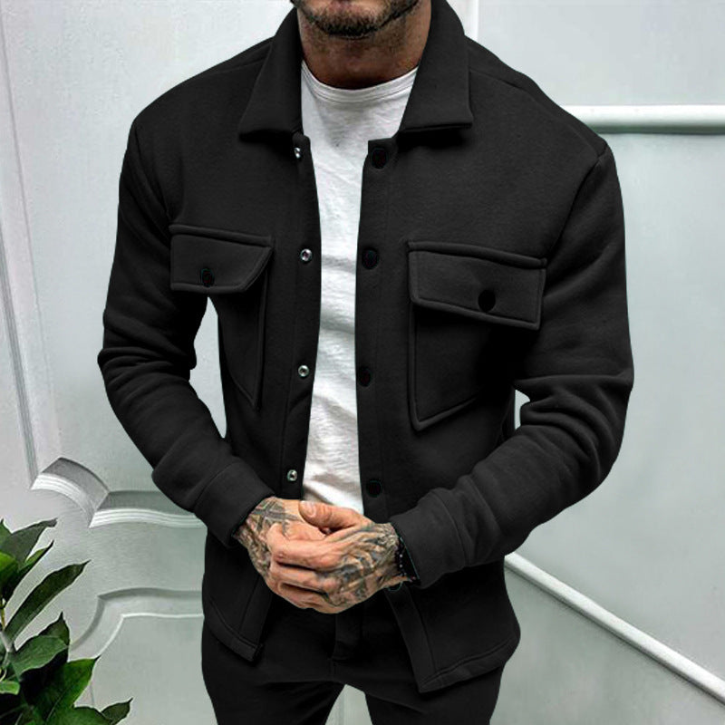 Herrens avslappnad overshirt-jacka med stora bröstfickor och modern design Eva Jonsson-Eva Jonsson