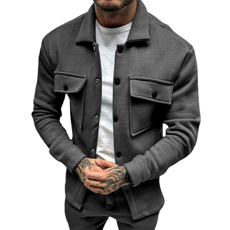 Herrens avslappnad overshirt-jacka med stora bröstfickor och modern design Eva Jonsson-Eva Jonsson