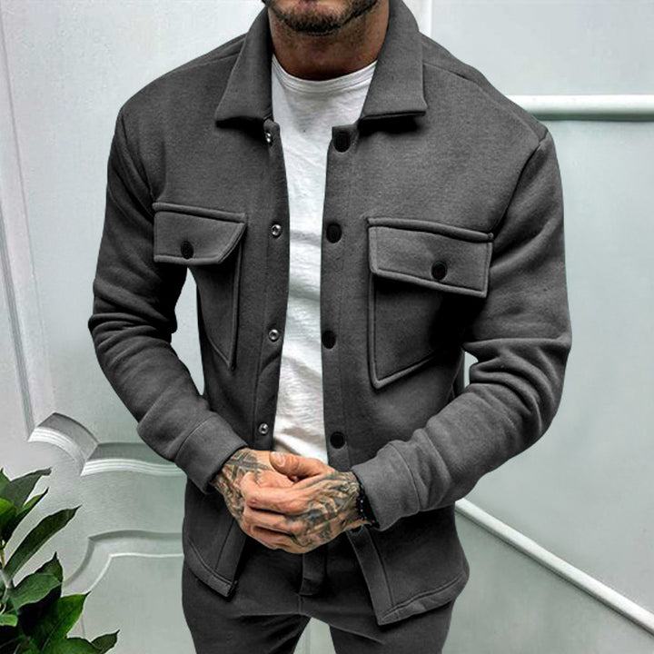 Herrens avslappnad overshirt-jacka med stora bröstfickor och modern design Eva Jonsson-Eva Jonsson