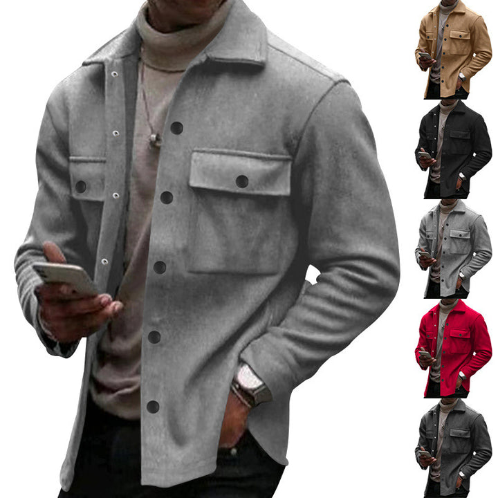 Herrens avslappnad overshirt-jacka med stora bröstfickor och modern design Mirla-Eva Jonsson