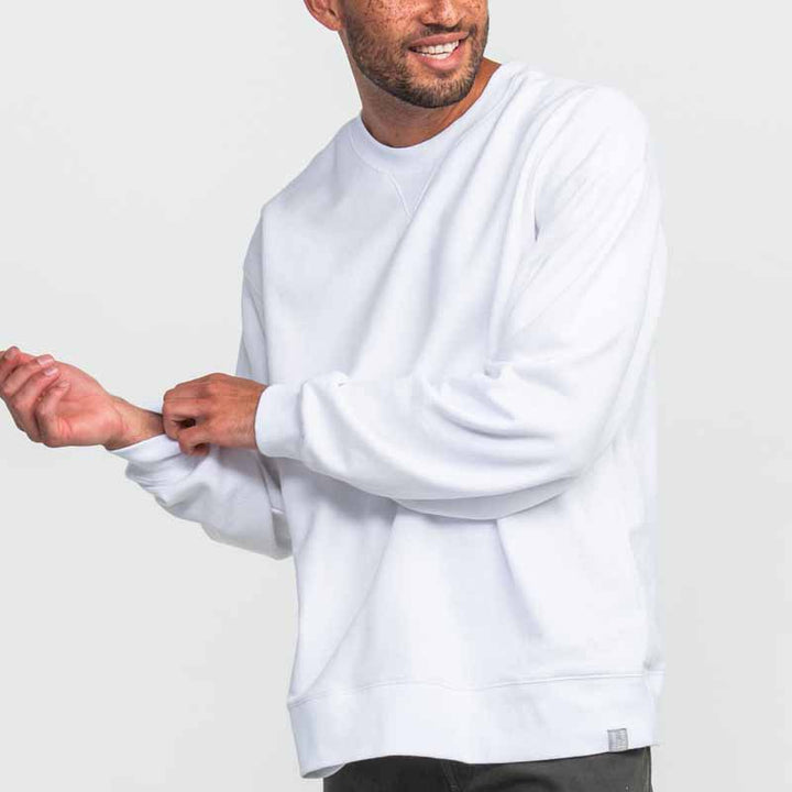 Herrens avslappnad rundhalsad sweatshirt med vintage-tvätt och bekväm midja Eva Jonsson-Eva Jonsson