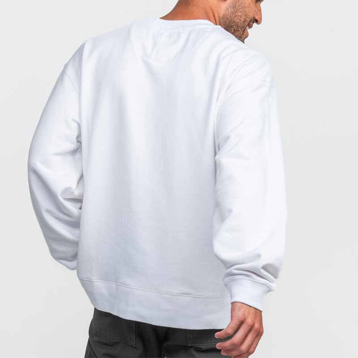 Herrens avslappnad rundhalsad sweatshirt med vintage-tvätt och bekväm midja Eva Jonsson-Eva Jonsson