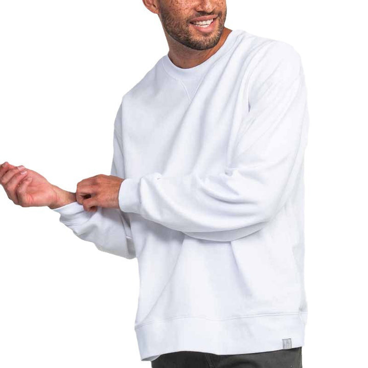 Herrens avslappnad rundhalsad sweatshirt med vintage-tvätt och bekväm midja Eva Jonsson-Eva Jonsson