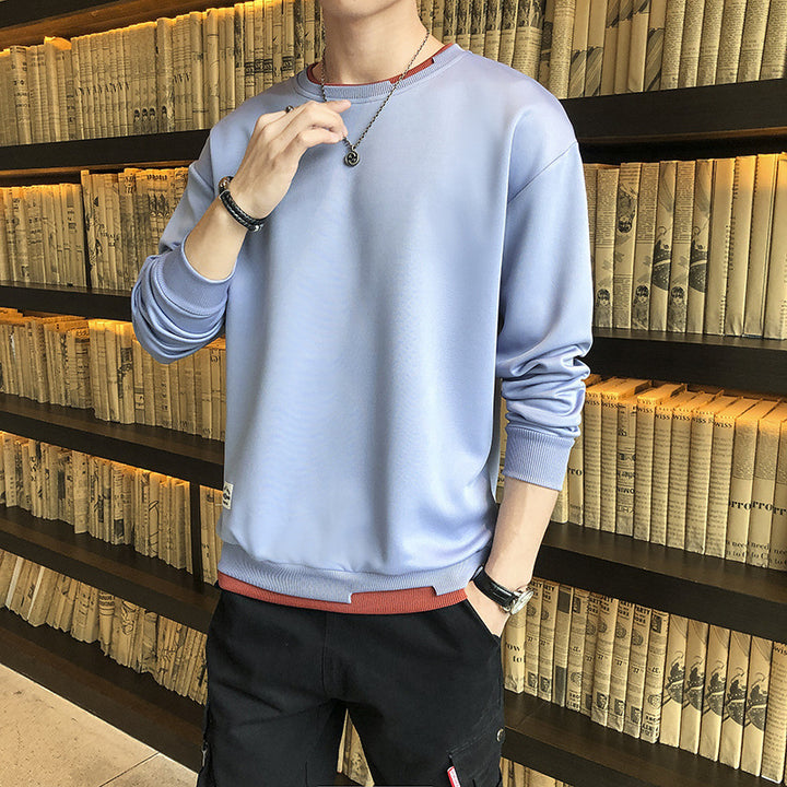Herrens avslappnad sweatshirt med kontrasterande fåll Mirla-Eva Jonsson