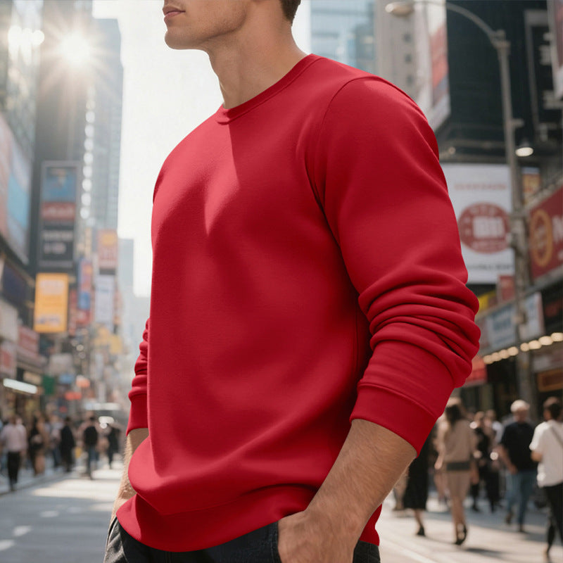 Herrens avslappnad sweatshirt med rundhalsringning och bekväma muddar Mirla-Eva Jonsson