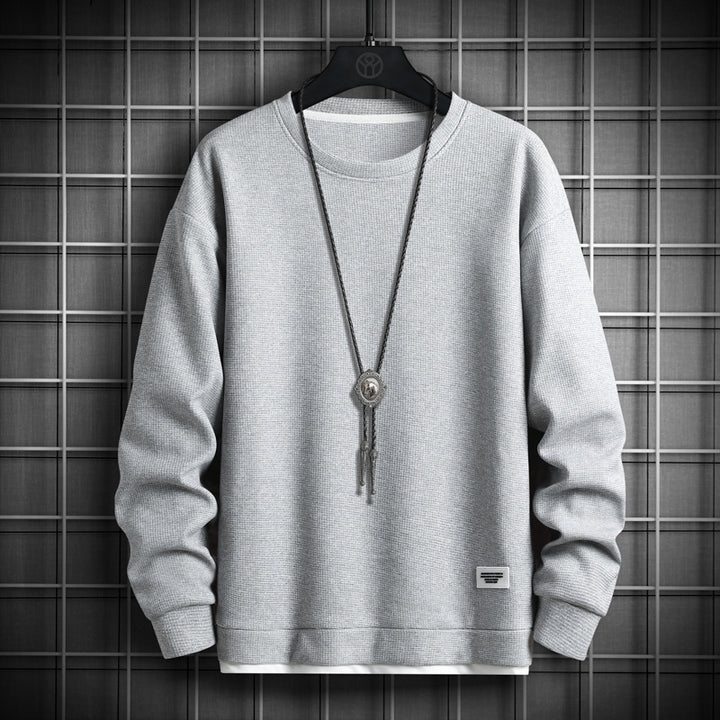 Herrens avslappnad sweatshirt med strukturerad tyg och modern skärning Mirla-Eva Jonsson