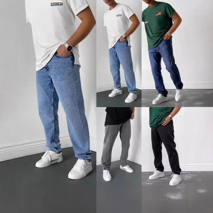 Herrens avslappnade Relaxed-Fit jeans med modern skärning och mångsidiga tvättar Mirla-Eva Jonsson