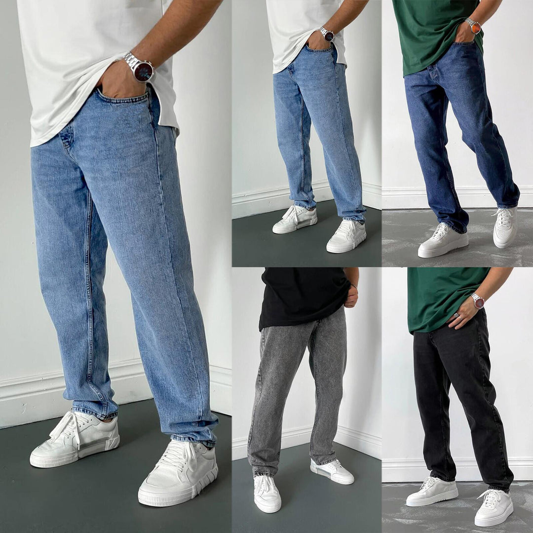 Herrens avslappnade Relaxed-Fit jeans med modern skärning och mångsidiga tvättar Mirla-Eva Jonsson