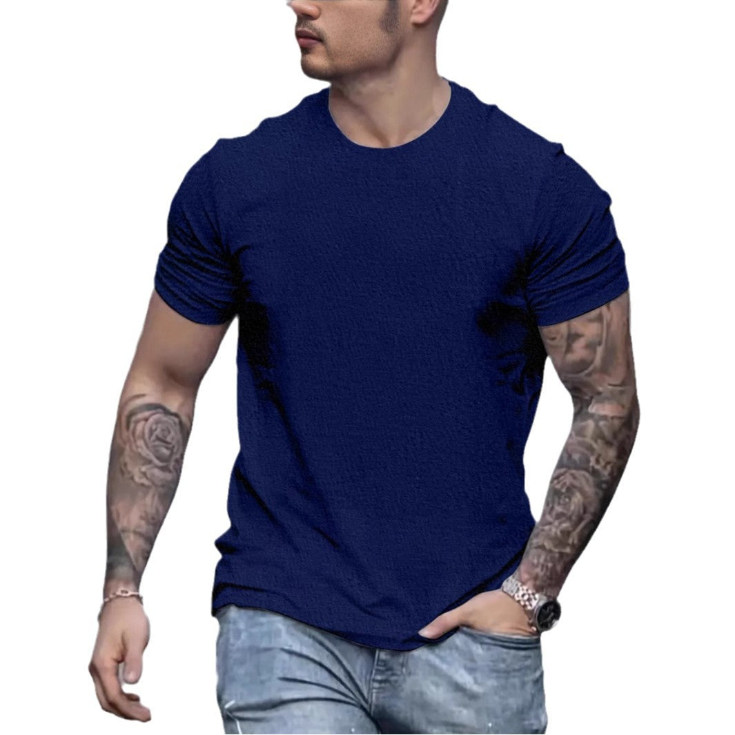 Herrens avslappnade T-shirt med strukturerad yta och bekväm passform Mirla-Eva Jonsson
