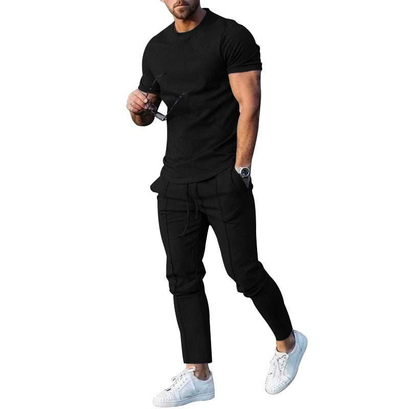 Herrens avslappnade T-shirt och joggingbyxor set Eva Jonsson-Eva Jonsson