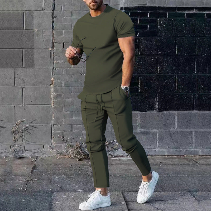 Herrens avslappnade T-shirt och joggingbyxor set Eva Jonsson-Eva Jonsson