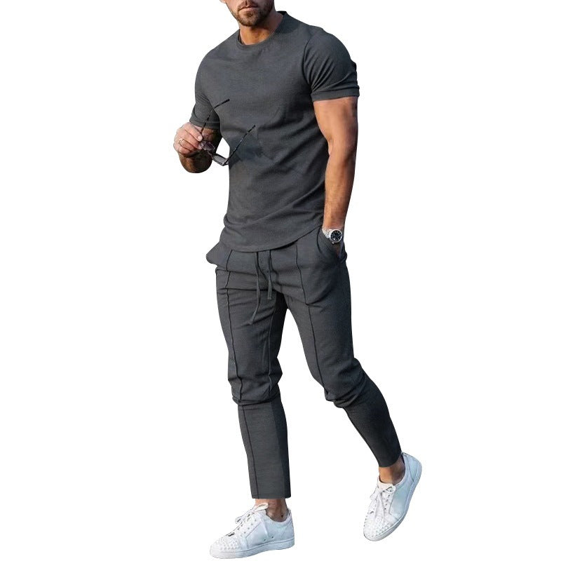 Herrens avslappnade T-shirt och joggingbyxor set Eva Jonsson-Eva Jonsson