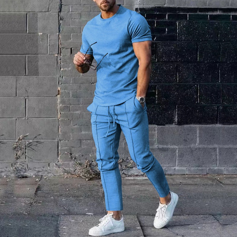 Herrens avslappnade T-shirt och joggingbyxor set Eva Jonsson-Eva Jonsson