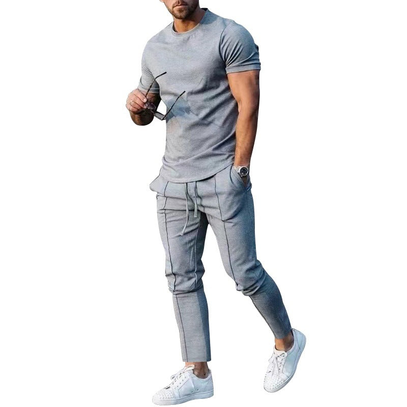 Herrens avslappnade T-shirt och joggingbyxor set Eva Jonsson-Eva Jonsson