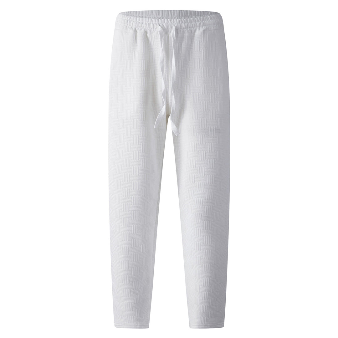 Herrens avslappnade joggingsbyxor med elastisk midja och strukturerad design Mirla-Eva Jonsson