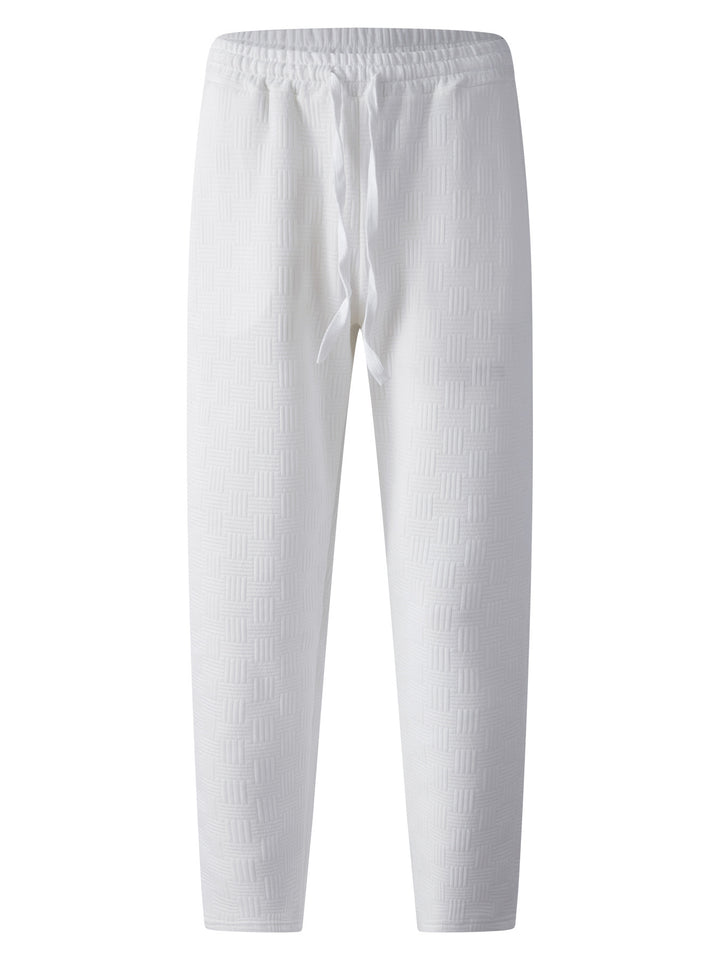 Herrens avslappnade joggingsbyxor med elastisk midja och strukturerad design Mirla-Eva Jonsson