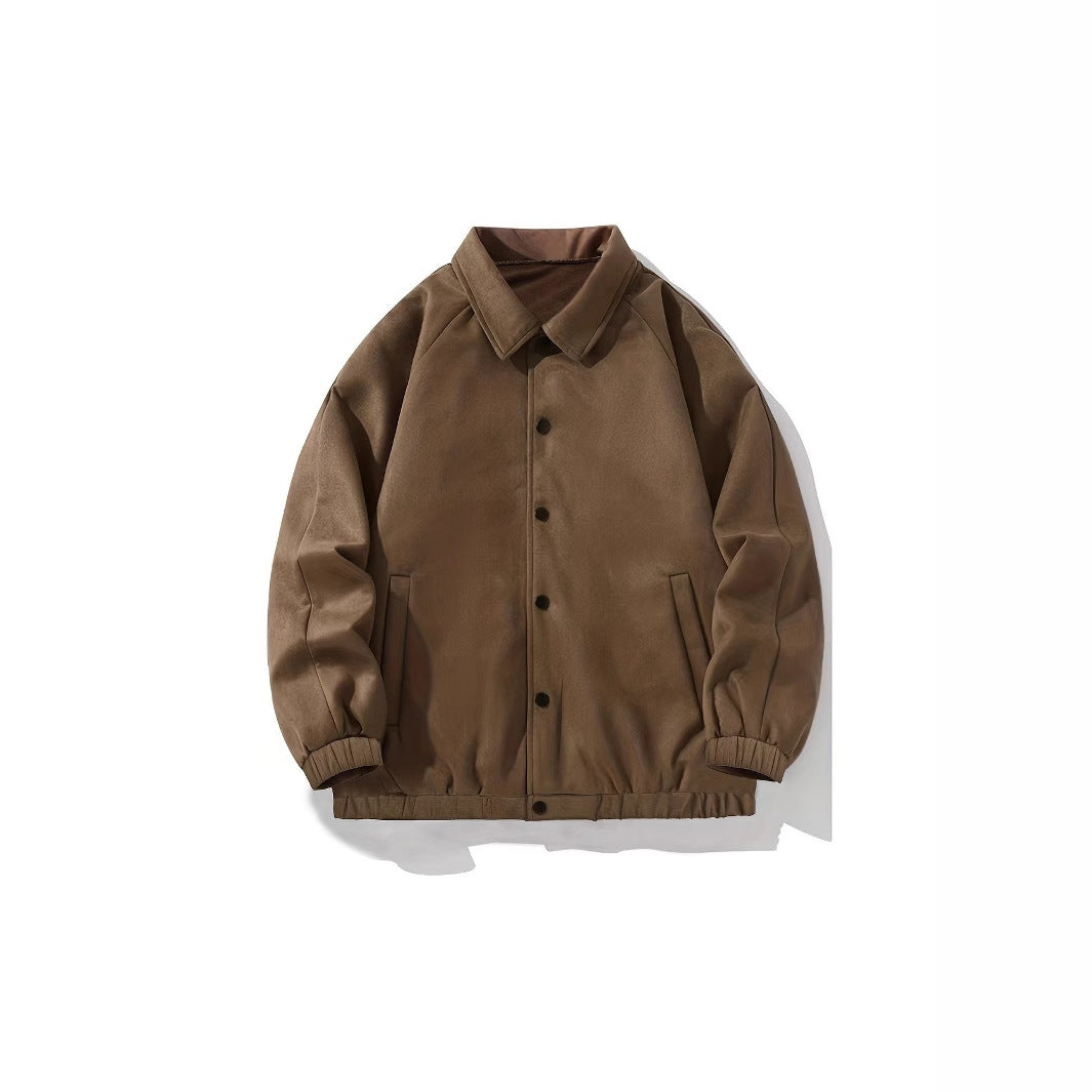 Herrens avslappnade overshirt-jacka i bekväm mjuk material med tryckknappsstängning Eva Jonsson-Eva Jonsson