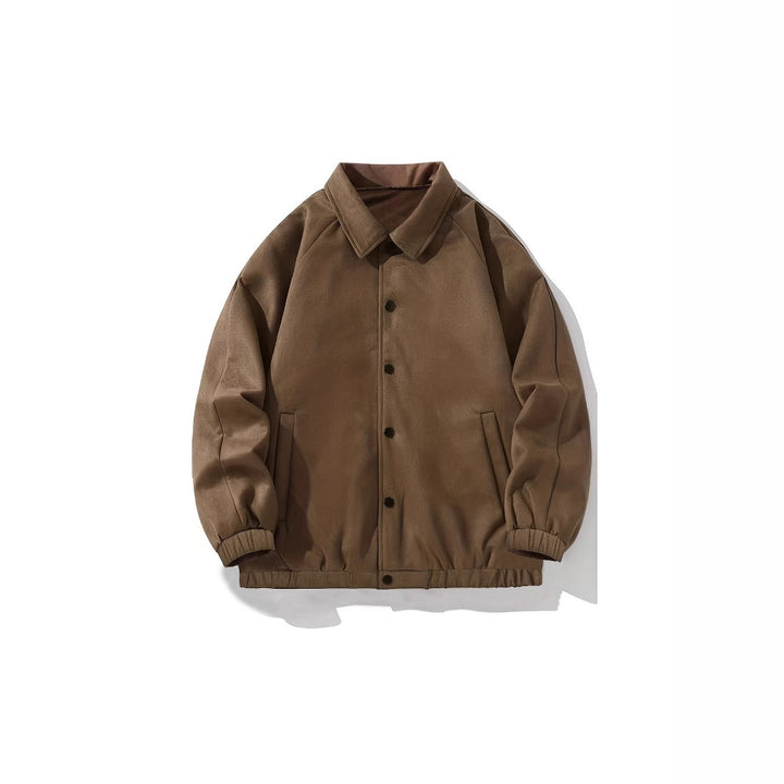 Herrens avslappnade overshirt-jacka i bekväm mjuk material med tryckknappsstängning Eva Jonsson-Eva Jonsson