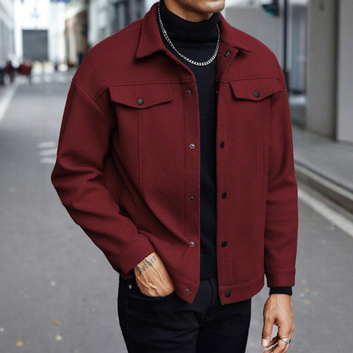 Herrens avslappnade overshirt jacka med moderna detaljer Mirla-Eva Jonsson