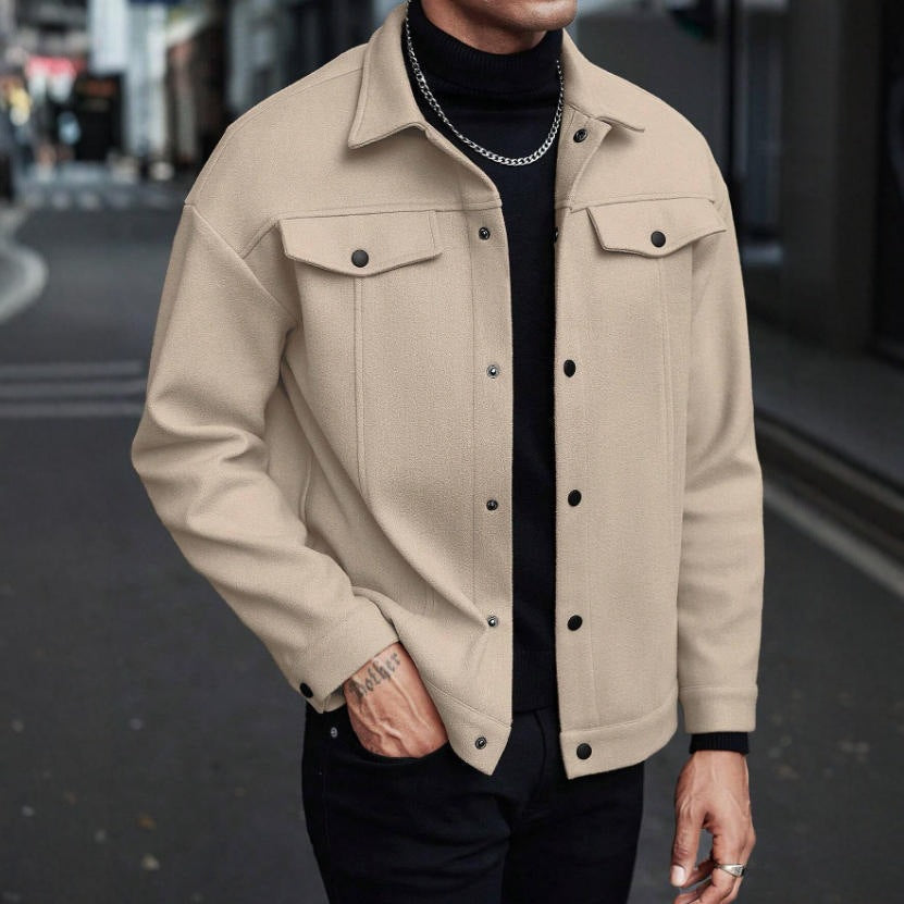 Herrens avslappnade overshirt jacka med moderna detaljer Mirla-Eva Jonsson