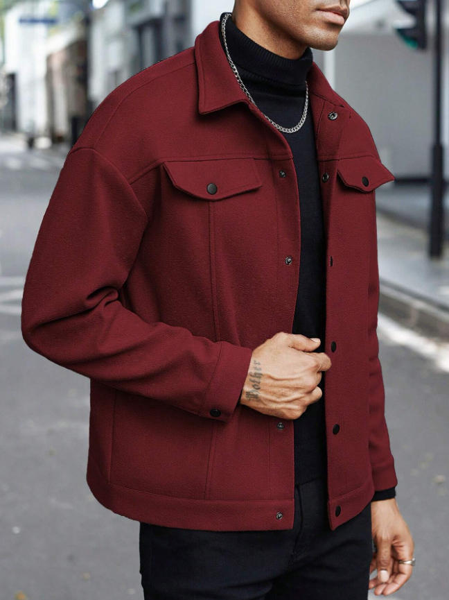 Herrens avslappnade overshirt jacka med moderna detaljer Mirla-Eva Jonsson