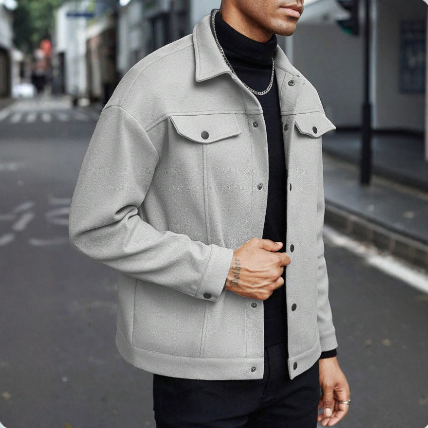 Herrens avslappnade overshirt jacka med moderna detaljer Mirla-Eva Jonsson