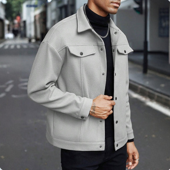 Herrens avslappnade overshirt jacka med moderna detaljer Mirla-Eva Jonsson