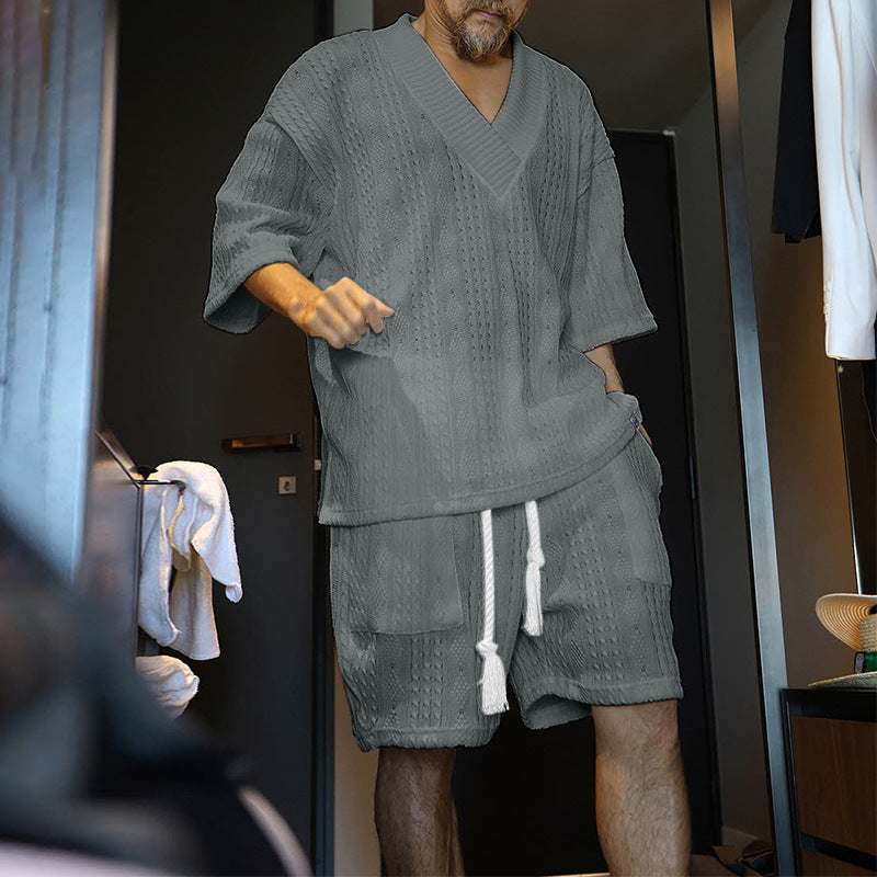 Herrens avslappnade strandoutfit med andningsbart överdel och praktiska shorts Eva Jonsson-Eva Jonsson