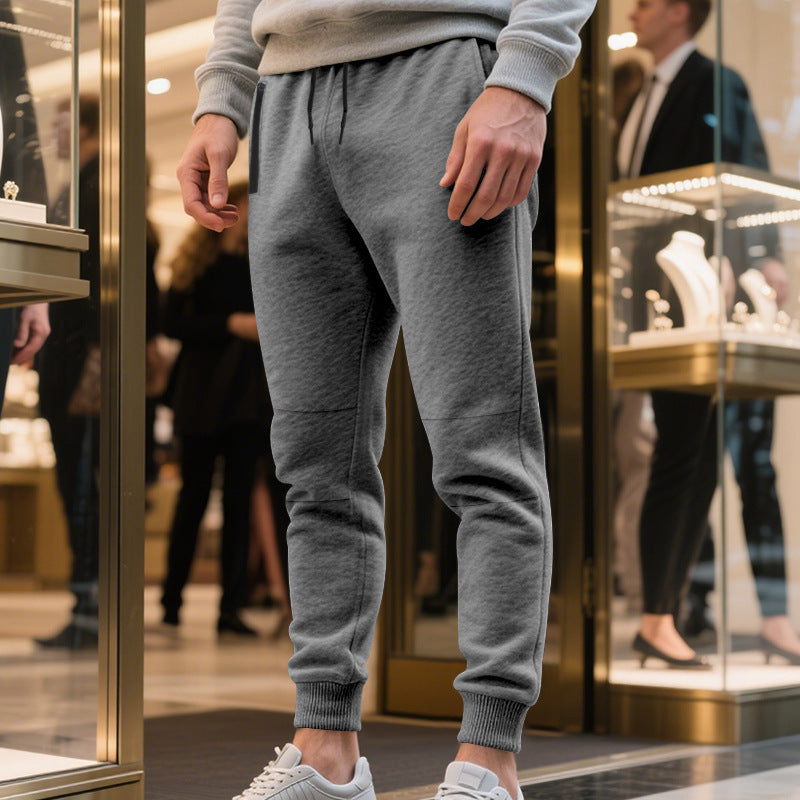 Herrens avslappnade sweatpants med elastisk midja och stängda muddar Mirla-Eva Jonsson