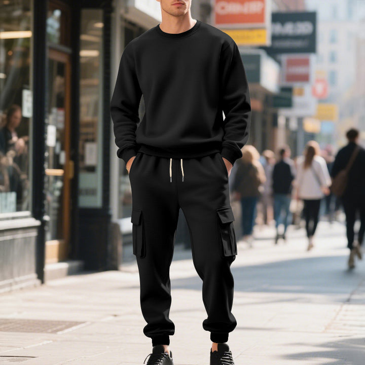 Herrens avslappnade sweatshirt och cargo-byxa set Eva Jonsson-Eva Jonsson