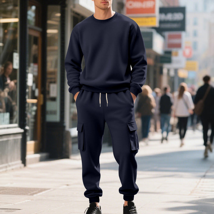 Herrens avslappnade sweatshirt och cargo-byxa set Eva Jonsson-Eva Jonsson
