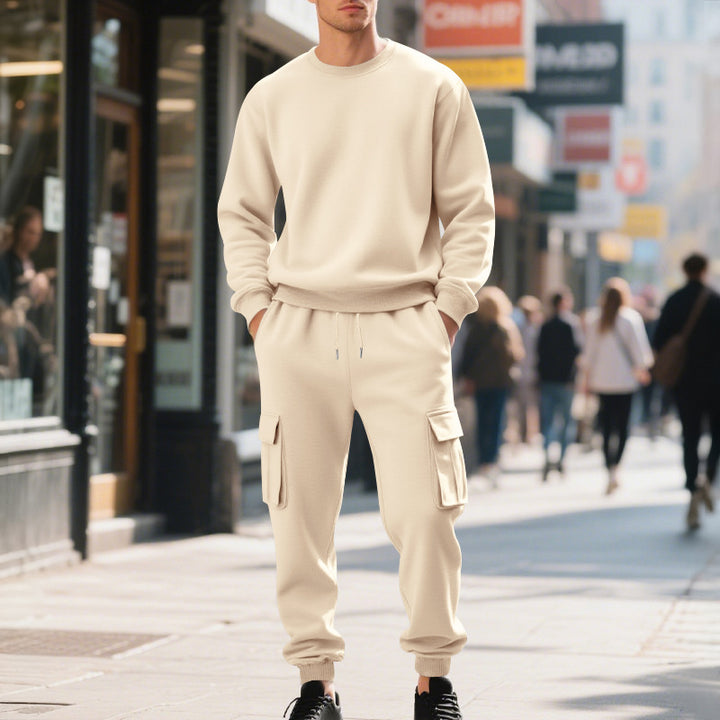 Herrens avslappnade sweatshirt och cargo-byxa set Mirla-Eva Jonsson