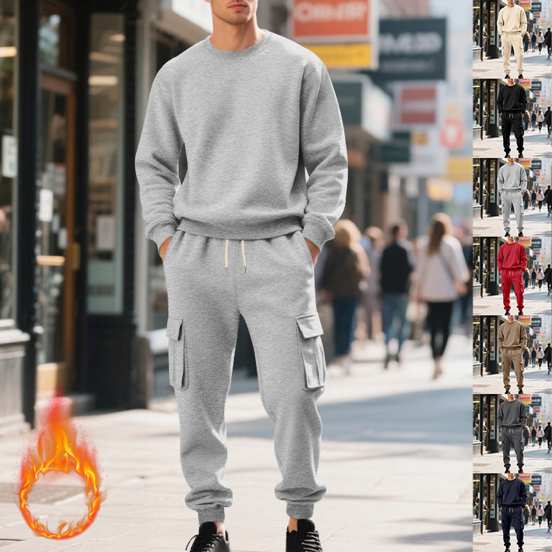 Herrens avslappnade sweatshirt och cargo-byxa set Mirla-Eva Jonsson